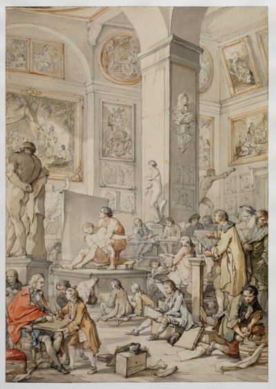 Livsklasse ved Royal Academy of Painting and Sculpture, 1746 av Charles Joseph Natoire