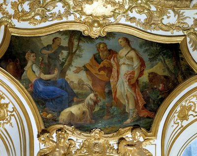 Psyche in the Shepherds Takmaleri av Charles Joseph Natoire (Charles-Joseph Natoire av Charles Joseph Natoire