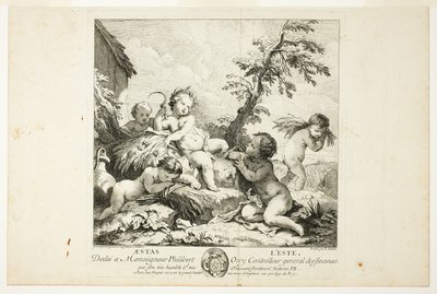 Sommer, tallerken to fra The Four Seasons av Charles Joseph Natoire