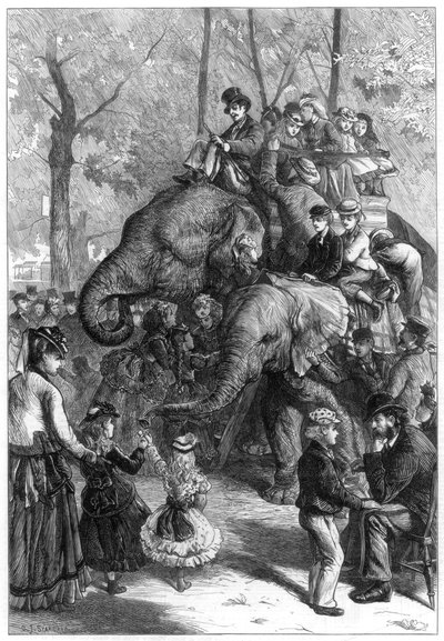 Mandag ettermiddag i zoologiske foreningens hager, 1871. av Charles Joseph Staniland