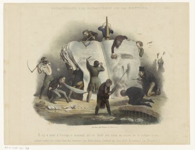sensurerer på hån Parafrase av karakterene til La Bruyère (tittel på objekt) av Charles Joseph Traviès