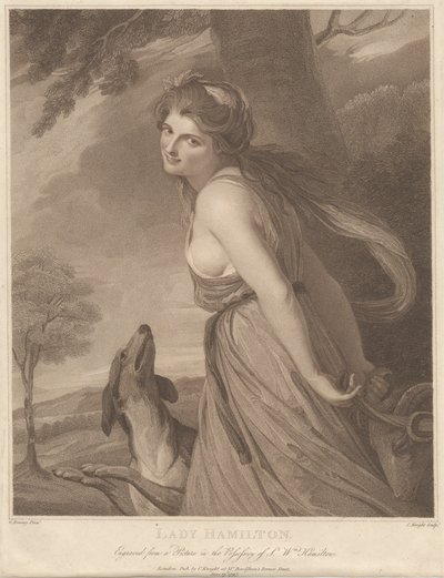 Lady Hamilton som en Bacchante av Charles Knight