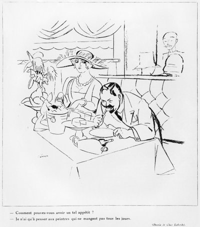 Eating, illustrasjon fra 'The Love of Art', 1925 av Charles Laborde