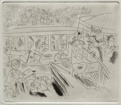 Trafikk, Montmartre av Charles Laborde