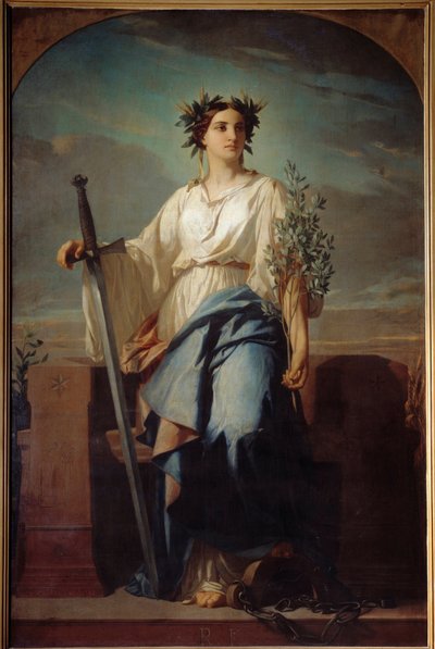 Allegorisk representasjon av republikken Maleri av Charles Landelle av Charles Landelle