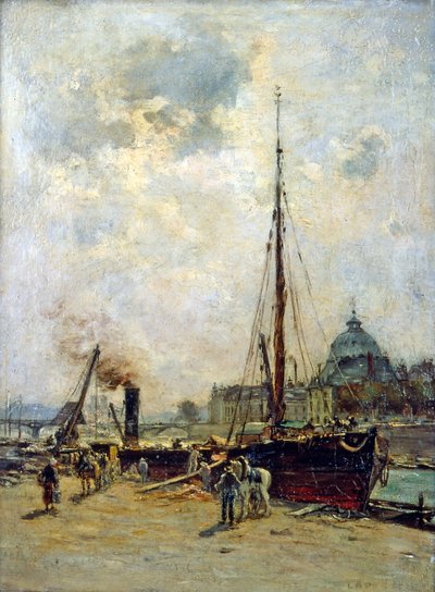 Utsikt over instituttet (olje på lerret) 1800-tallet av Charles Lapostolet
