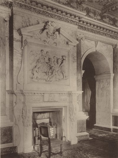Houghton, Norfolk, spisestue skorstein av Charles Latham