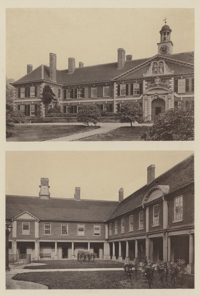 Morden College, Blackheath, Kent, inngang og del av retten av Charles Latham