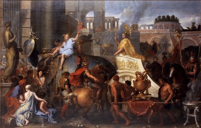 Alexander går inn i Babylon Alexander den stores triumf av Charles Le Brun