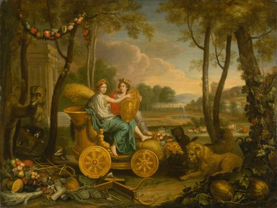 Allegori av de fire elementene: Jorden. Design for et billedvev for kong Louis XIV, ca. 1680. av Charles Le Brun