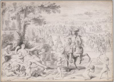 Ludvig XIV fanget av Venus, tidlig på 1670-tallet. av Charles Le Brun