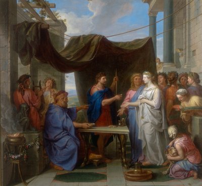 Ekteskap mellom Moses og Sephora, verk av Charles Le Brun, konservert på Galleria Estense i Modena av Charles Le Brun