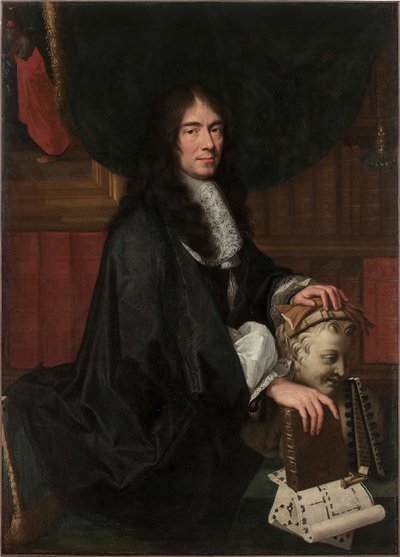 Portrett av Charles Perrault 1628-1703. av Charles Le Brun