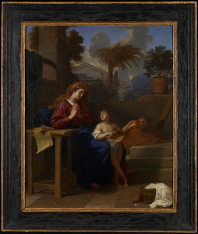 Den hellige familie i Egypt, ca. 1660 av Charles Le Brun