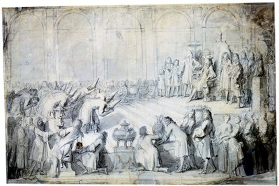 De siamesiske ambassadørene før kongen, 1686 av Charles Le Brun
