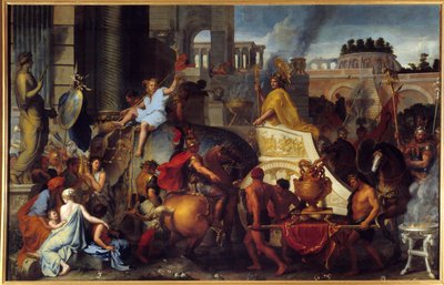 The Triumph of Alexander eller Entree of Alexander the Great in Babylon Maleri av Charles Lebrun (Le Brun) (1619-1690) 1600-tallet Søn. 4,5x7,7 m av Charles Le Brun