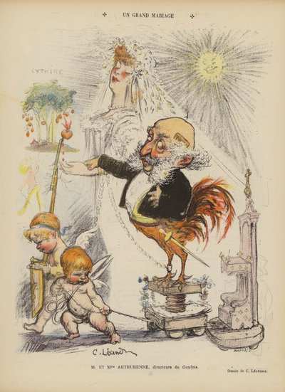 Et stort bryllup. Illustrasjon for Le Rire av Charles Leandre