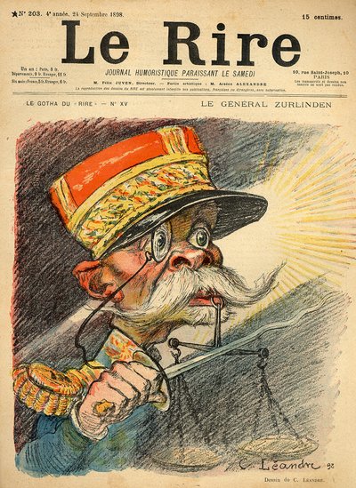 Karikatur av general Zurlinden, fra forsiden av 