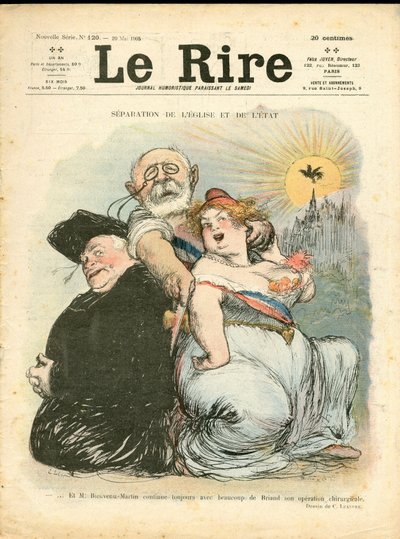 Omslag til "" The Laughter"", nummer 120, Satirical in Colors av Charles Leandre