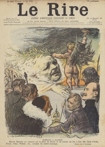 Homage to Honore Daumier, illustrasjon for Le Rire av Charles Leandre