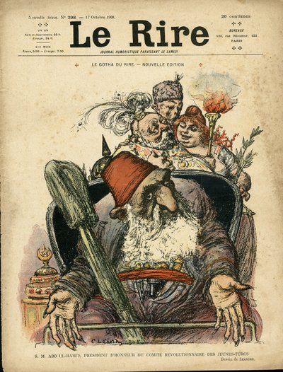Illustrasjon av Charles Leandre (1862-1934) for omslaget til Le Rire av Charles Leandre