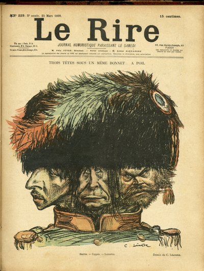Illustrasjon av Charles Leandre (1862-1934) for omslaget til Le Rire av Charles Leandre