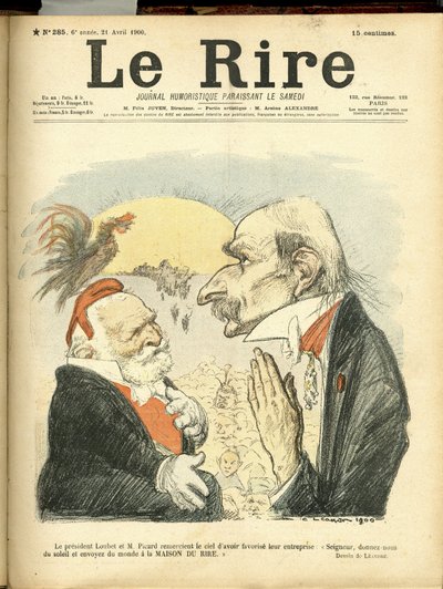 Illustrasjon av Charles Leandre (1862-1934) for omslaget til Le Rire av Charles Leandre