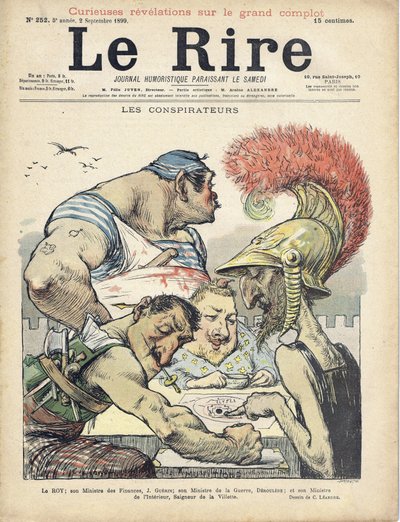 Illustrasjon av Charles Leandre (1862-1934) for omslaget til Le Rire av Charles Leandre
