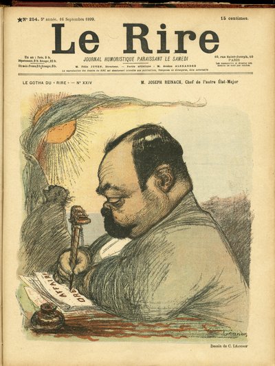 Illustrasjon av Charles Leandre (1862-1934) for omslaget til Le Rire av Charles Leandre
