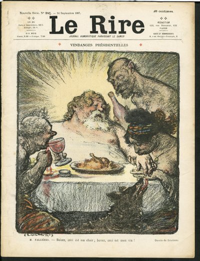 Illustrasjon av Charles Leandre (1862-1934) for omslaget til Le Rire av Charles Leandre
