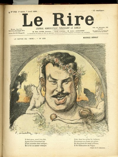 Illustrasjon av Charles Leandre (1862-1934) for omslaget til Le Rire av Charles Leandre