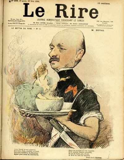 Illustrasjon av Charles Leandre (1862-1934) for omslaget til Le Rire av Charles Leandre