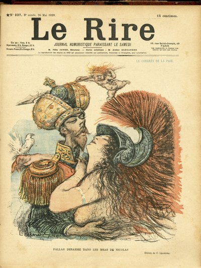 Illustrasjon av Charles Leandre (1862-1934) for omslaget til Le Rire av Charles Leandre