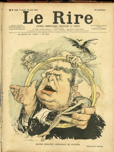 Illustrasjon av Charles Leandre (1862-1934) for omslaget til Le Rire av Charles Leandre