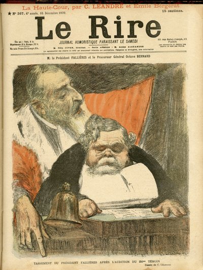 Illustrasjon av Charles Leandre (1862-1934) for omslaget til Le Rire av Charles Leandre