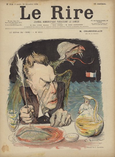 Joseph Chamberlain, illustrasjon for Le Rire av Charles Leandre