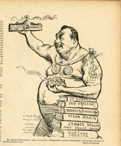 Le Lire, satirisk i svart-hvitt av Charles Leandre
