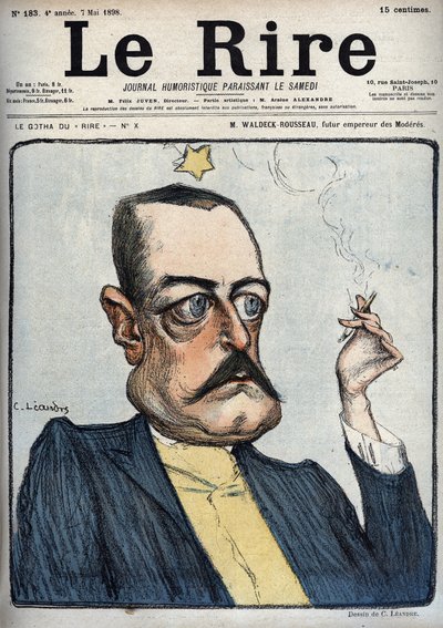 M. Waldeck-Rousseau fremtidige keiser av Moderes - Karikatur av Pierre Waldeck Rousseau (Waldeck-Rousseau) (1846-1904) av Charles Leandre (1862-1934) i "" Le Rire "" av 7. mai av Charles Leandre