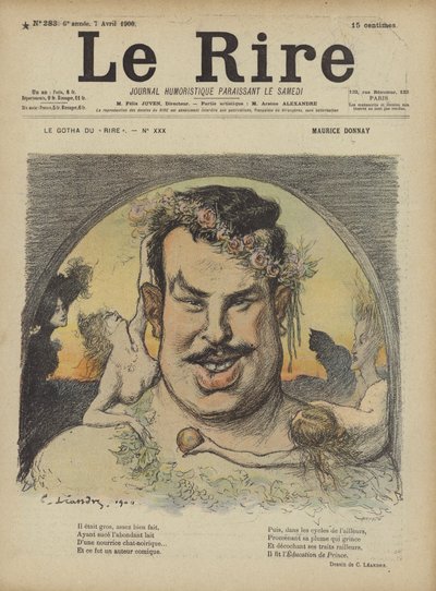 Maurice Donnay, illustrasjon for Le Rire av Charles Leandre