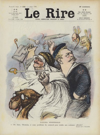 Ministeriell fantasi. Illustrasjon for Le Rire av Charles Leandre