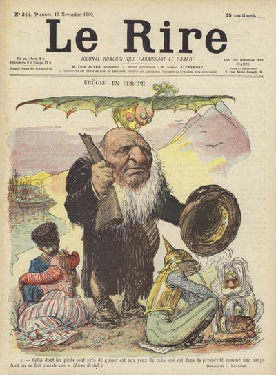 Paul Kruger, illustrasjon for Le Rire av Charles Leandre