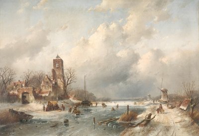 Vinterscene av Charles Leickert