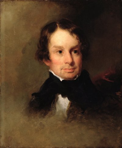 Portrett av Henry Wadsworth Longfellow (1807-82) av Charles Loring Elliot