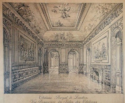 Salon des Clodions ved Det kongelige palass i Laeken av Charles Louis Girault