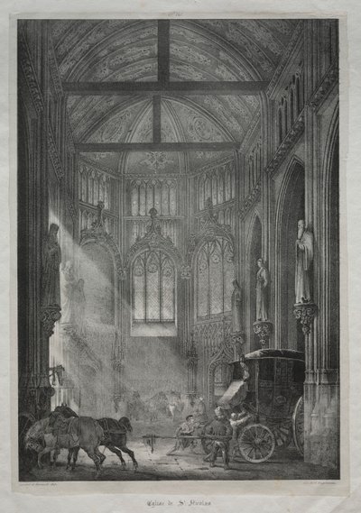 St. Nicholas kirke, Rouen av Charles Louis Lesaint