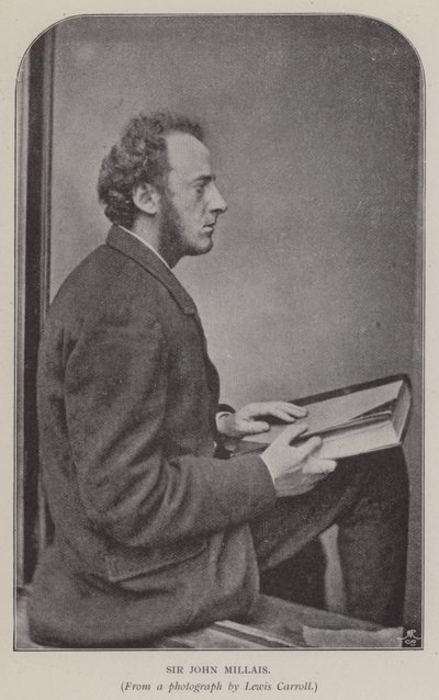 Sir John Millais (s/hvitt bilde) av Charles Lutwidge Dodgson