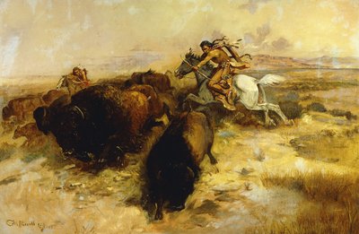 Buffalo Hunt, 1897 av Charles Marion Russell