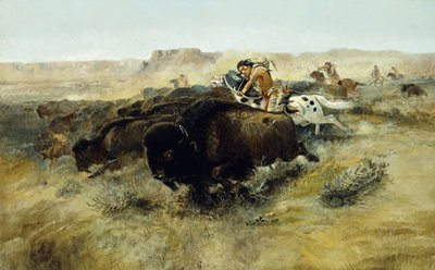 Buffalo Hunt nr. 7, 1892-1895 av Charles Marion Russell