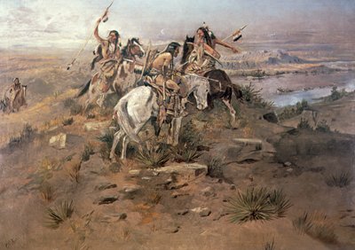 Indianere som oppdager Lewis og Clark av Charles Marion Russell