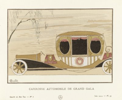 Grand Gala Motor Carriage, pub. 1914 (stensiltrykk) av Charles Martin